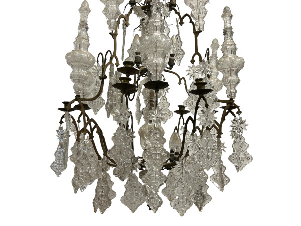 Important Church Or Chapel Chandelier Late 18th Century - Cage Chandelier H 135 Cm