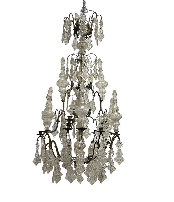 Important Church Or Chapel Chandelier Late 18th Century - Cage Chandelier H 135 Cm