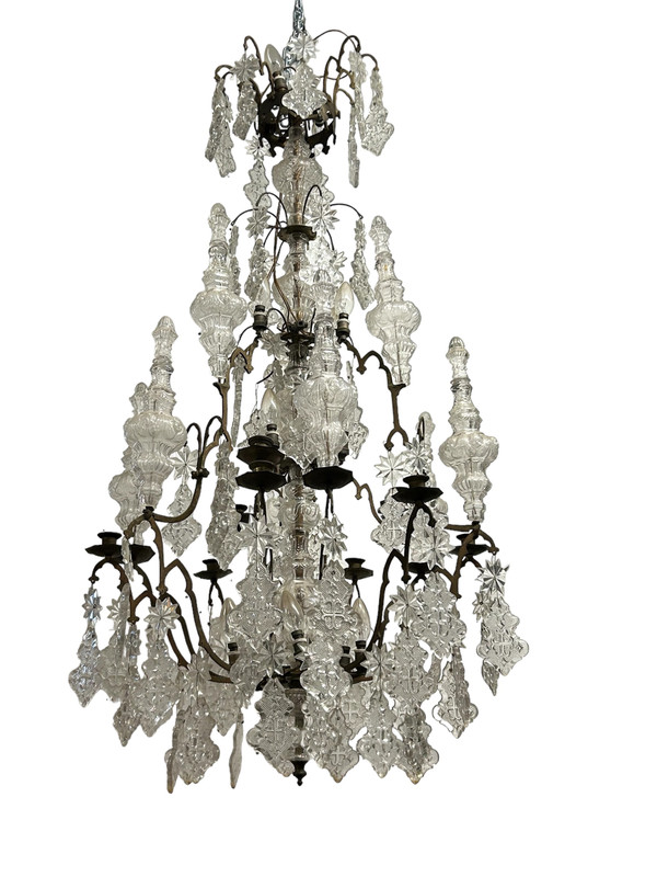 Important Church Or Chapel Chandelier Late 18th Century - Cage Chandelier H 135 Cm