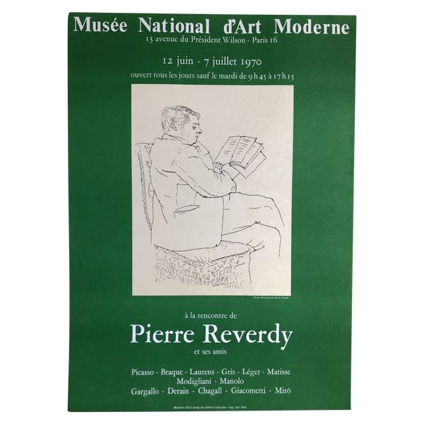 Plakat Picasso, Pierre Reverdy und seine Freunde Nationalmuseum für moderne Kunst Paris 1970