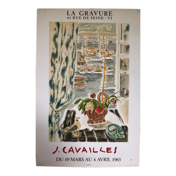 Poster exhibition of Jules Cavailles la Gravure Paris 1963