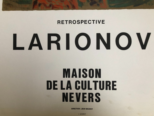 Original Larionov Retrospektivplakat 1972 Nevers