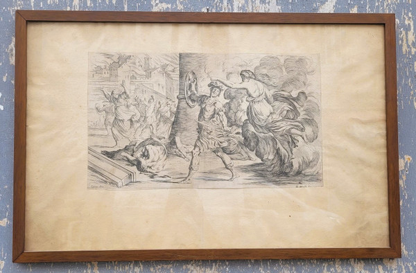 Eneide da Mitelli e Carracci, Incisioni incorniciate, XVIII secolo