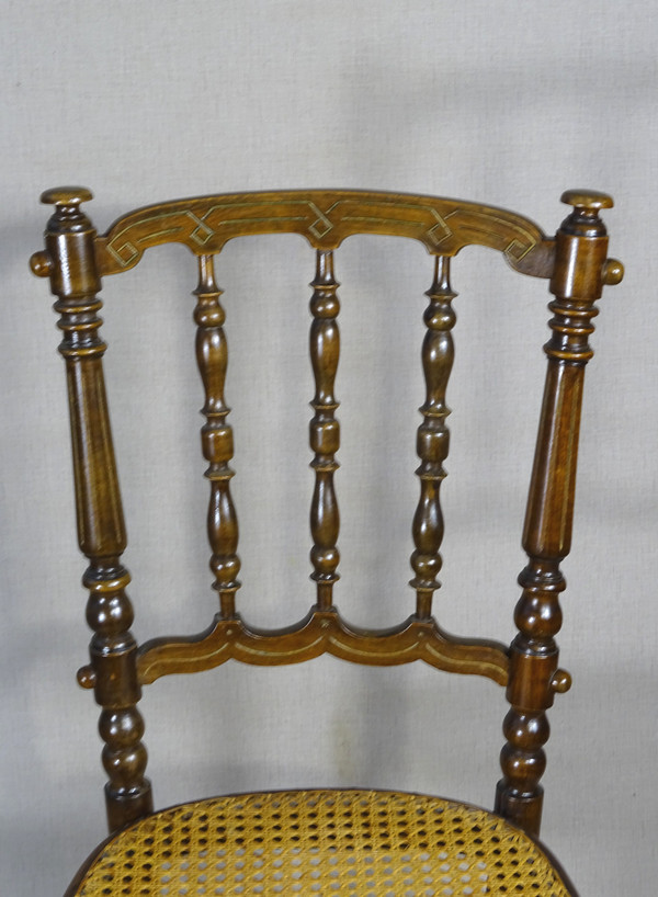 Sedia da bistrot Fischel N°101 tipo Napoleone III, 1900 circa, No Thonet