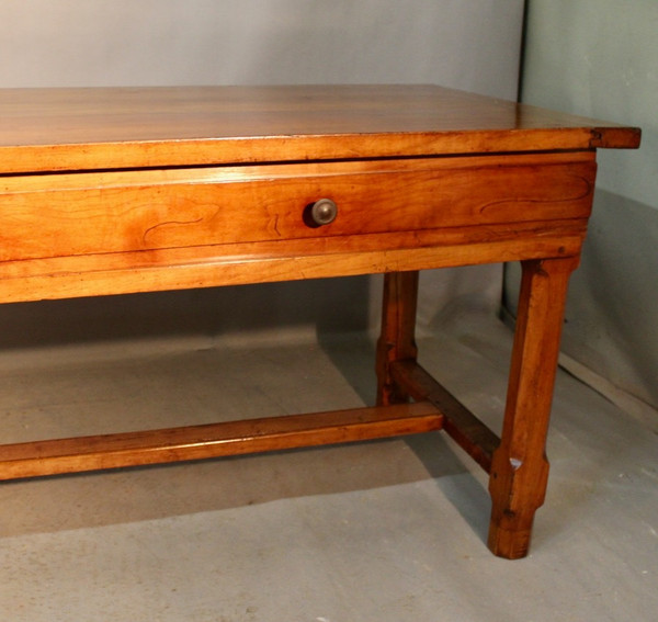 Bressane Farm Table In 19th Century Cherry And Its Bench