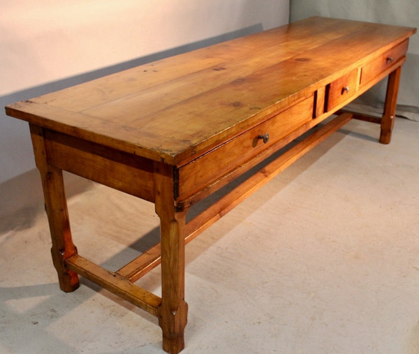 Bressane Farm Table In 19th Century Cherry And Its Bench