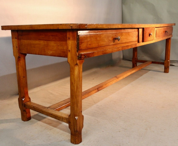 Bressane Farm Table In 19th Century Cherry And Its Bench