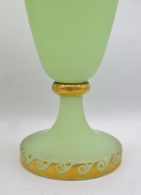 Opaline vases, 19th century.