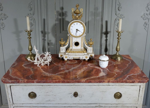 Kommode Louis XVI Directoire mit Platte aus Kunstmarmor