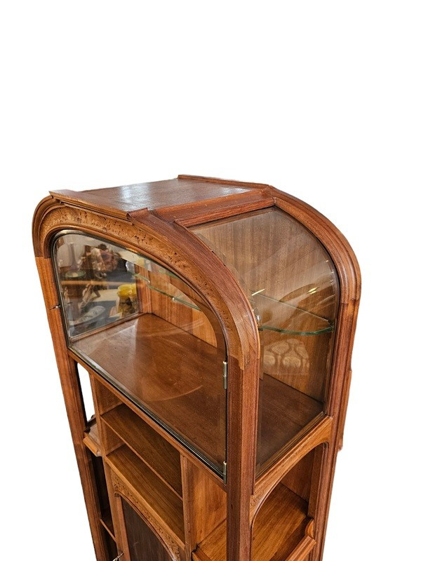 Eugène Vallin Art Nouveau "Feuilles de Platane" display case