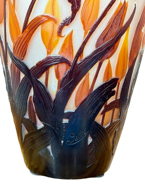 Emile Gallé Importante vaso Art Nouveau "Tulips