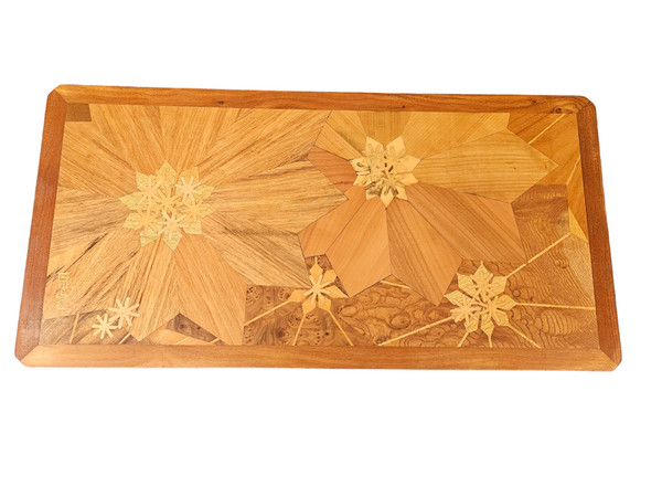 Emile Gallé Modernist "Stylized Flowers" Coffee Table