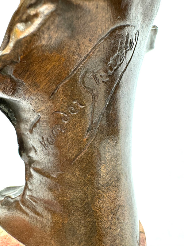 Georges Van der Straeten Busto in bronzo di "Marinette