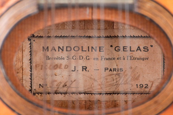 Mandoline Gelas à Double Table de 1927, Numérotée (5947) et Estampillée 