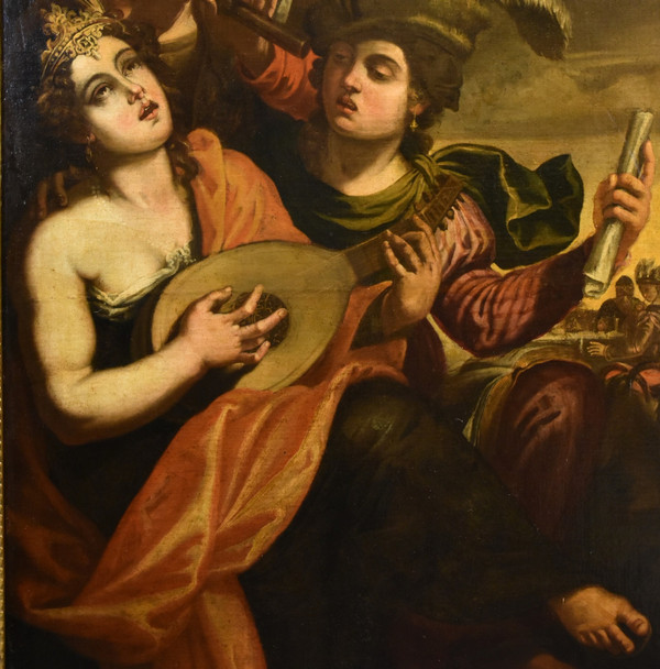 Aeneas And Dido, Attributed To Pseudo-caroselli (rome, Active C. 1630/1650)