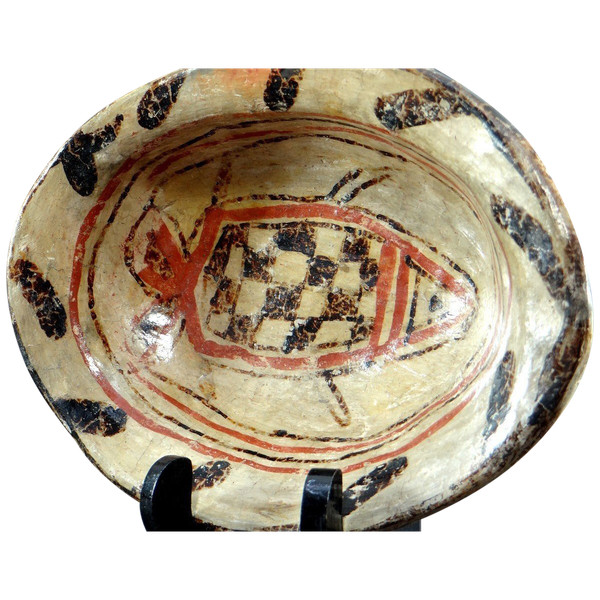 Tunisia, Berber People, Sejnane Village, Early 20th century, Glazed Earthenware Dish.