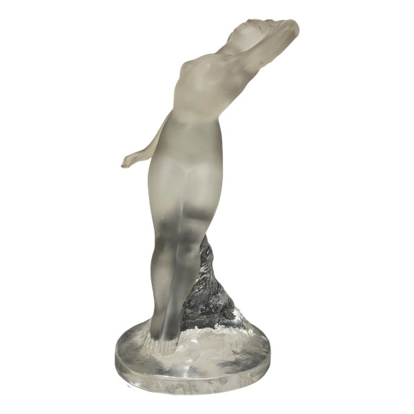 Lalique France - Naïade Statuette Cristal Femme H: 24 cm