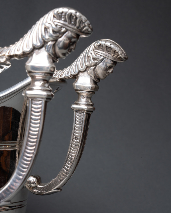 Pair of Solid Silver Ewers, 19th Century