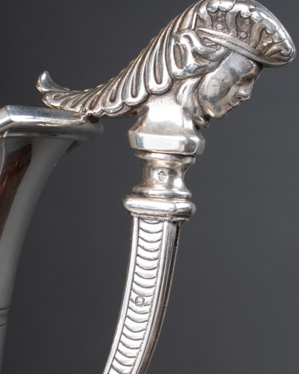 Pair of Solid Silver Ewers, 19th Century