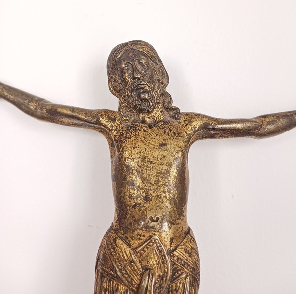 Arte romanica - Cristo in croce - Bronzo dorato - Religiosa