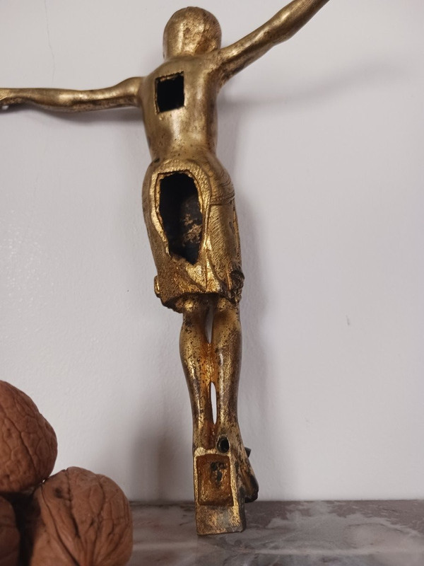 Arte romanica - Cristo in croce - Bronzo dorato - Religiosa