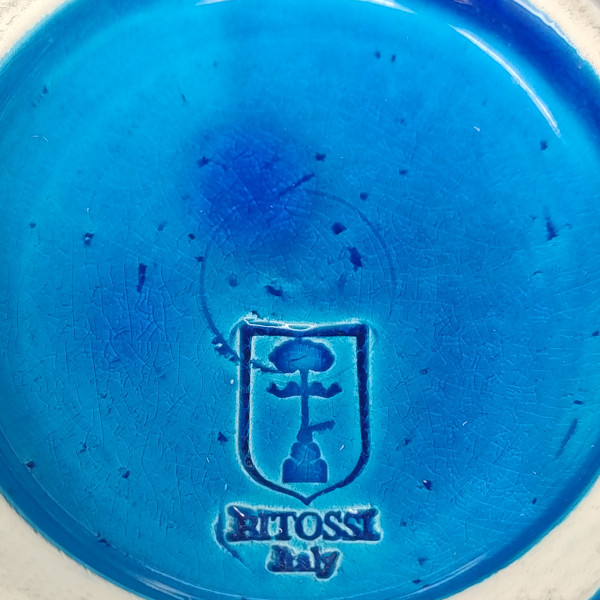 1960er Jahre Atemberaubende Vase von Aldo Londi für Bitossi "Blaue Rimini Kollektion"