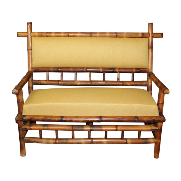 Napoleon III period Bamboo bench seat