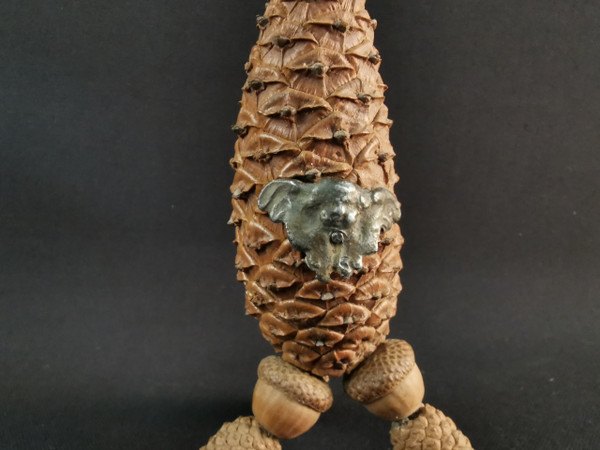 Croix Populaire Pine Cone and Acorn 19th century