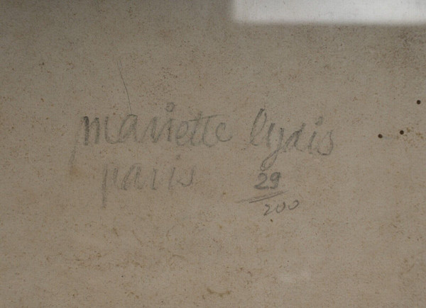 Lithographie Mariette Lydis Paris 29 Sur 200 femme dénudée cadre cérusé