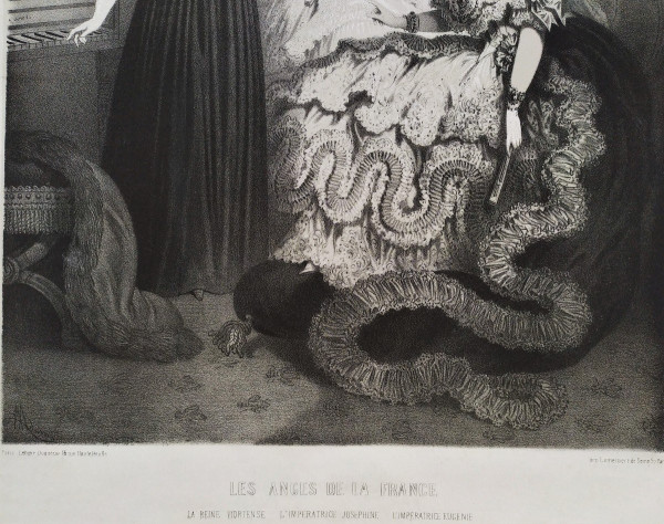 Empress Eugénie Joséphine Lithograph 19th C Old Print 