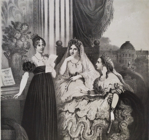 Empress Eugénie Joséphine Lithograph 19th C Old Print 