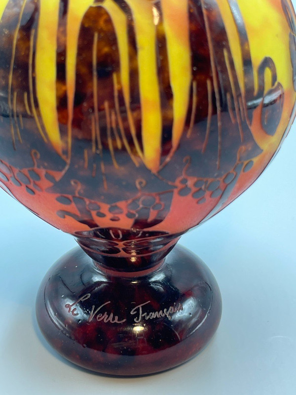 Art Deco Vase French Glass