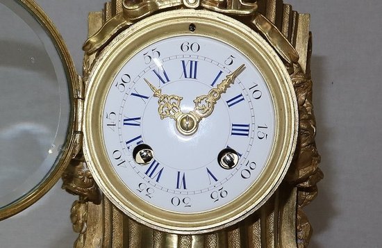 Orologio in bronzo dorato, stile Luigi XVI, periodo Napoleone III - Metà del XIX secolo