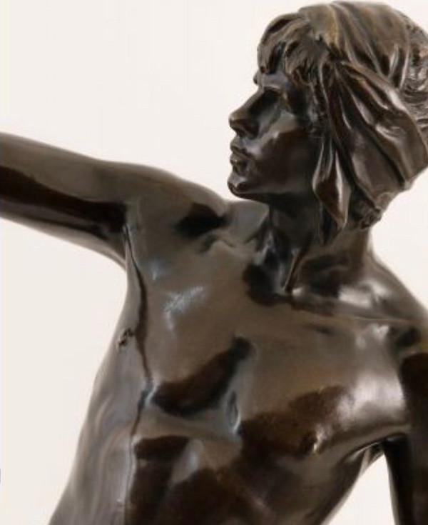 Importante Sculpture En Bronze Louis Moreau « Alerta »