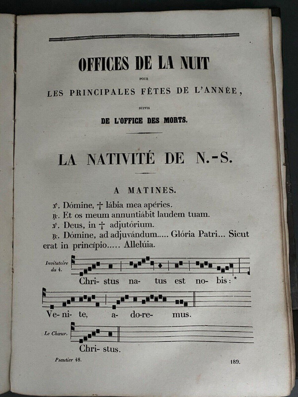 Book Psalter Diocese of Nantes J.-F. de Hercé Imp. Bourgine 1847