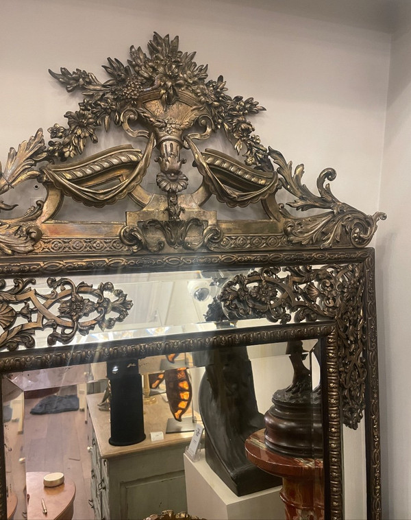 Important Louis XVI Style Bronze Mirror