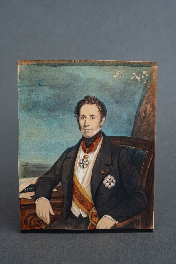 Portrait of a man in costume with Legion of Honor, Restoration period