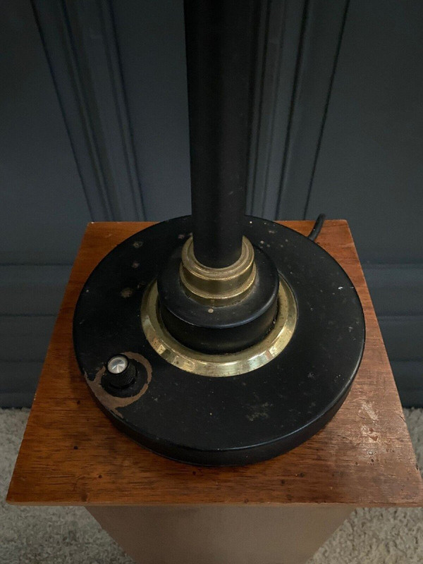 1960 lamp in black lacquered metal on shower base