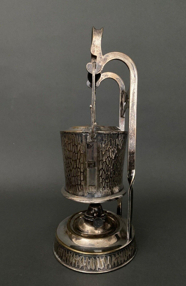 Samovar en métal argenté 1900 Art Nouveau Arts and Crafts GBN XXe