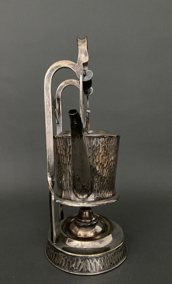 Samovar en métal argenté 1900 Art Nouveau Arts and Crafts GBN XXe