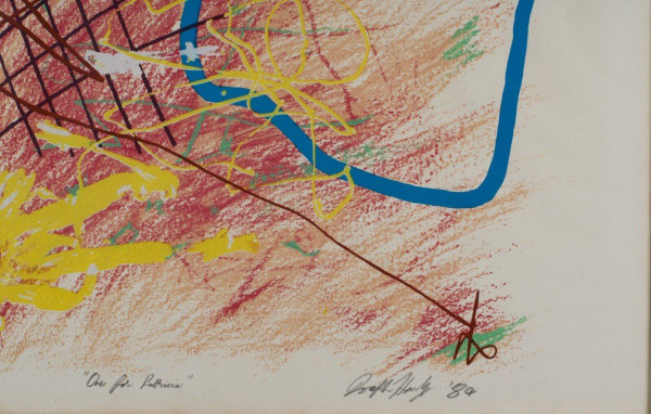 Lithographie abstraite Joseph Hanly Hanley 1984 One for Patricia 1/40