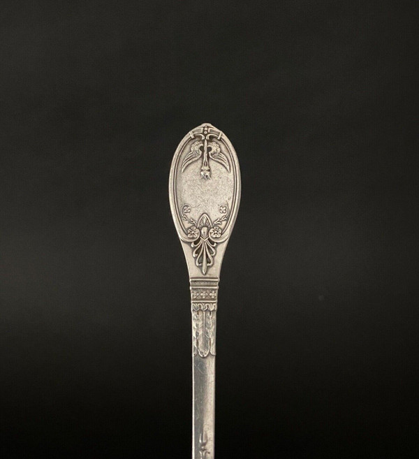 Paire de couverts en argent style néoclassique Gorini poinçon Minerve