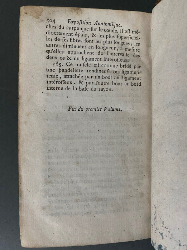 4 volumes Exposition Anatomique de la Structure du Corps Humain 1775