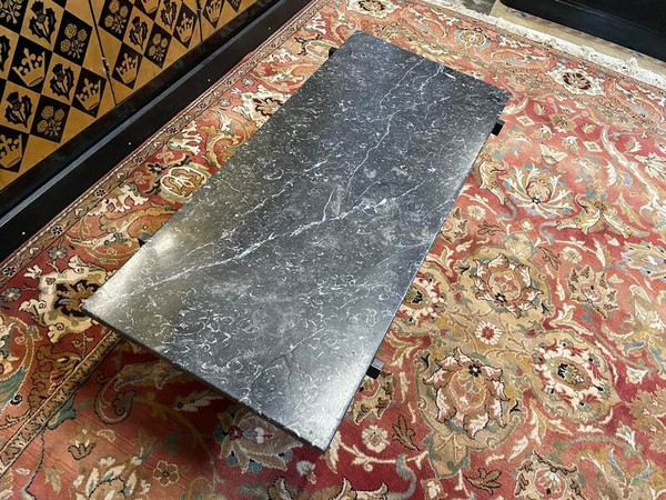 1950/1960 coffee table in iron and marble