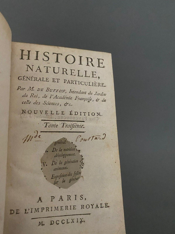 13 volumes Histoire Naturelle Générale et Particulière Buffon Imp. Royale