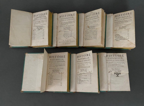 13 volumes Histoire Naturelle Générale et Particulière Buffon Imp. Royale