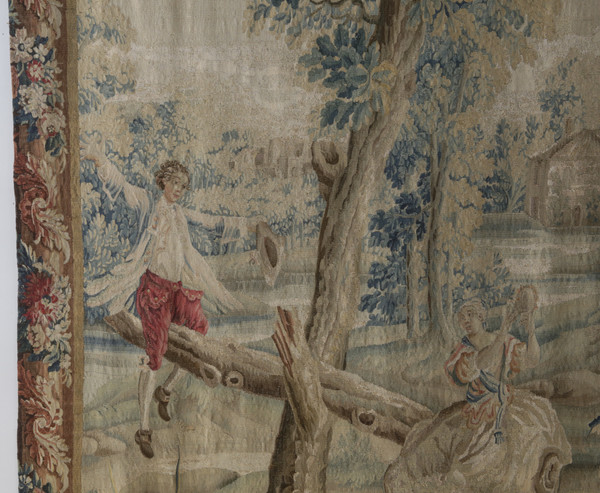 Aubusson Country Game Tapisserie, 18. Jahrhundert