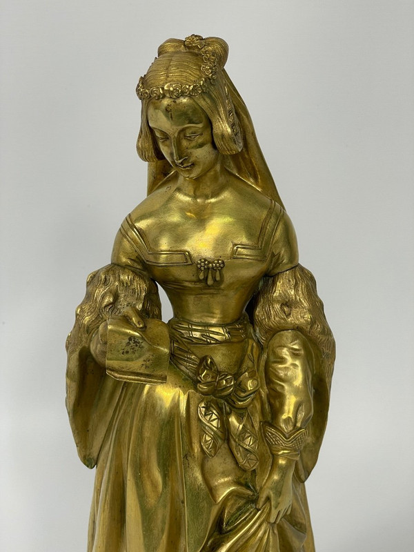  Elégante De La Renaissance Sculpture En Bronze XIX Siècle