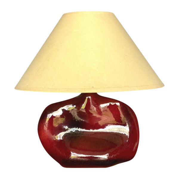 Lamp signed Max Idlas 17B ceramic oxblood