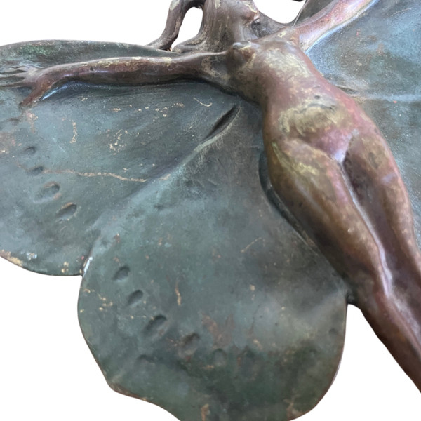 Bronze Pocket Tray - Woman with Wings - 1900